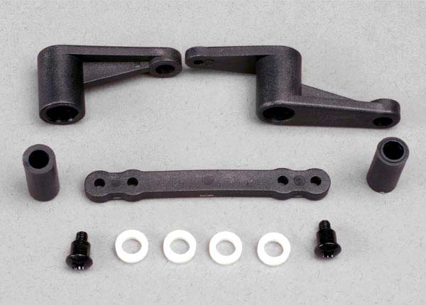 Traxxas Steering bellcranks (2)/ bellcrank bushings (5x8x2.5mm) (4)/ bellcrank post spacers (2)/ draglink/ 3x8mm shoulder screws (2) #4943