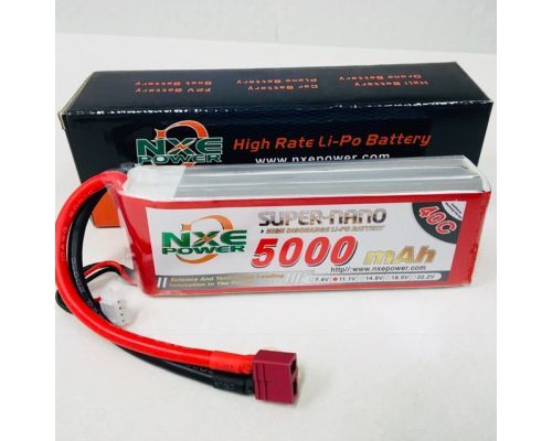 NXE 11.1v 5000mah 40c S/case Lipo w/dean 5000SC403SDEAN