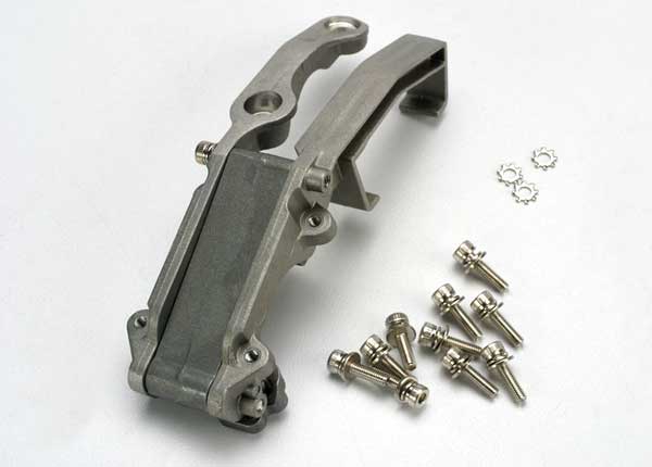 Traxxas Engine mount (complete assembly)/ 3x28mm CS with washers (2)/ 3x10 CS with washers (10), ELW 3x6.5x.45 (3)