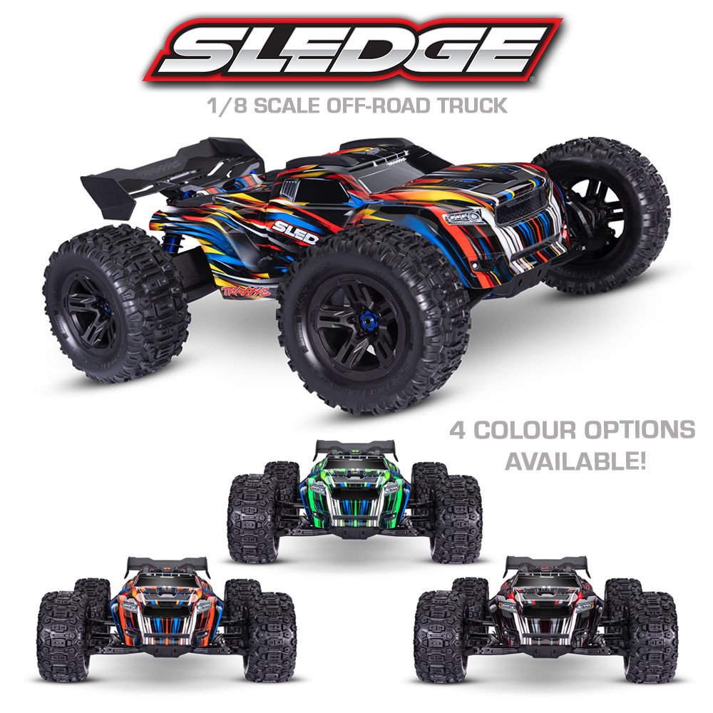 TRAXXAS 1/8 SLEDGE BELTED - ORANGE