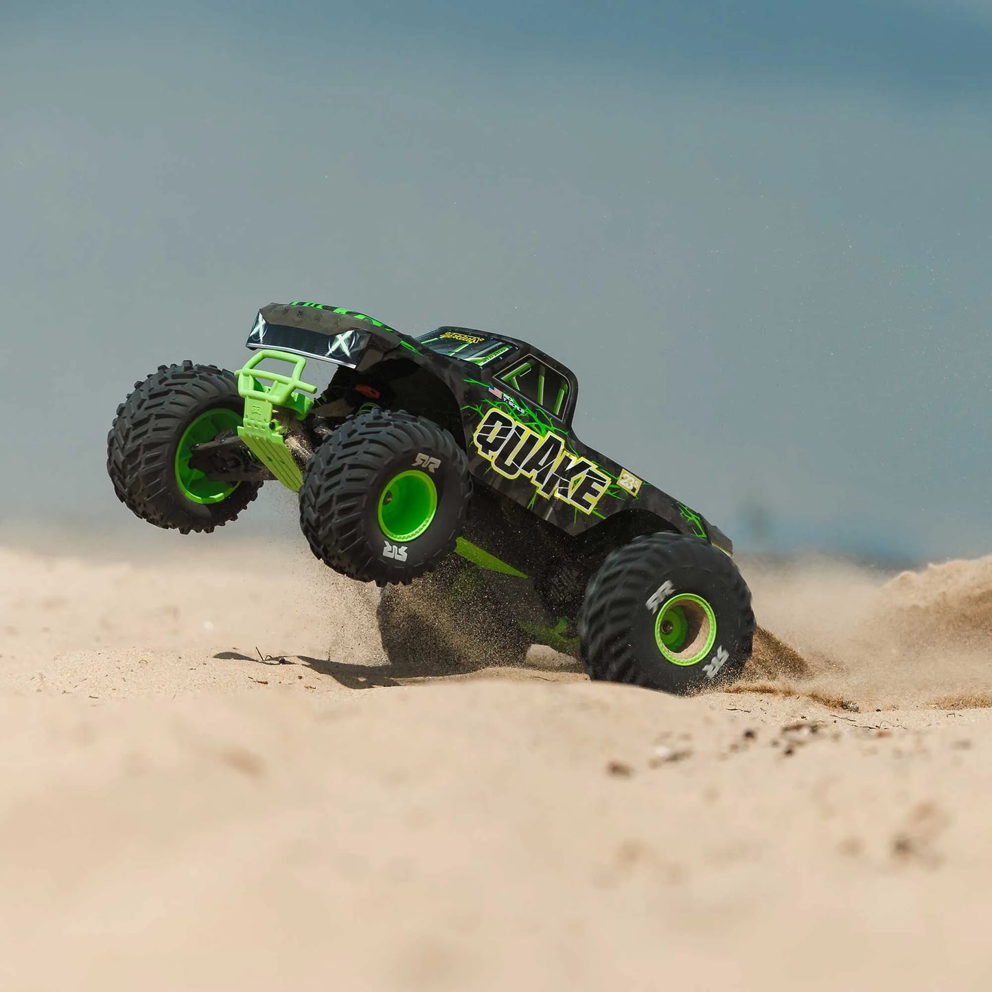 Arrma Quake 223S BLX DSC 1/10 2WD Monster Truck, RTR, Green, ARA3537T2