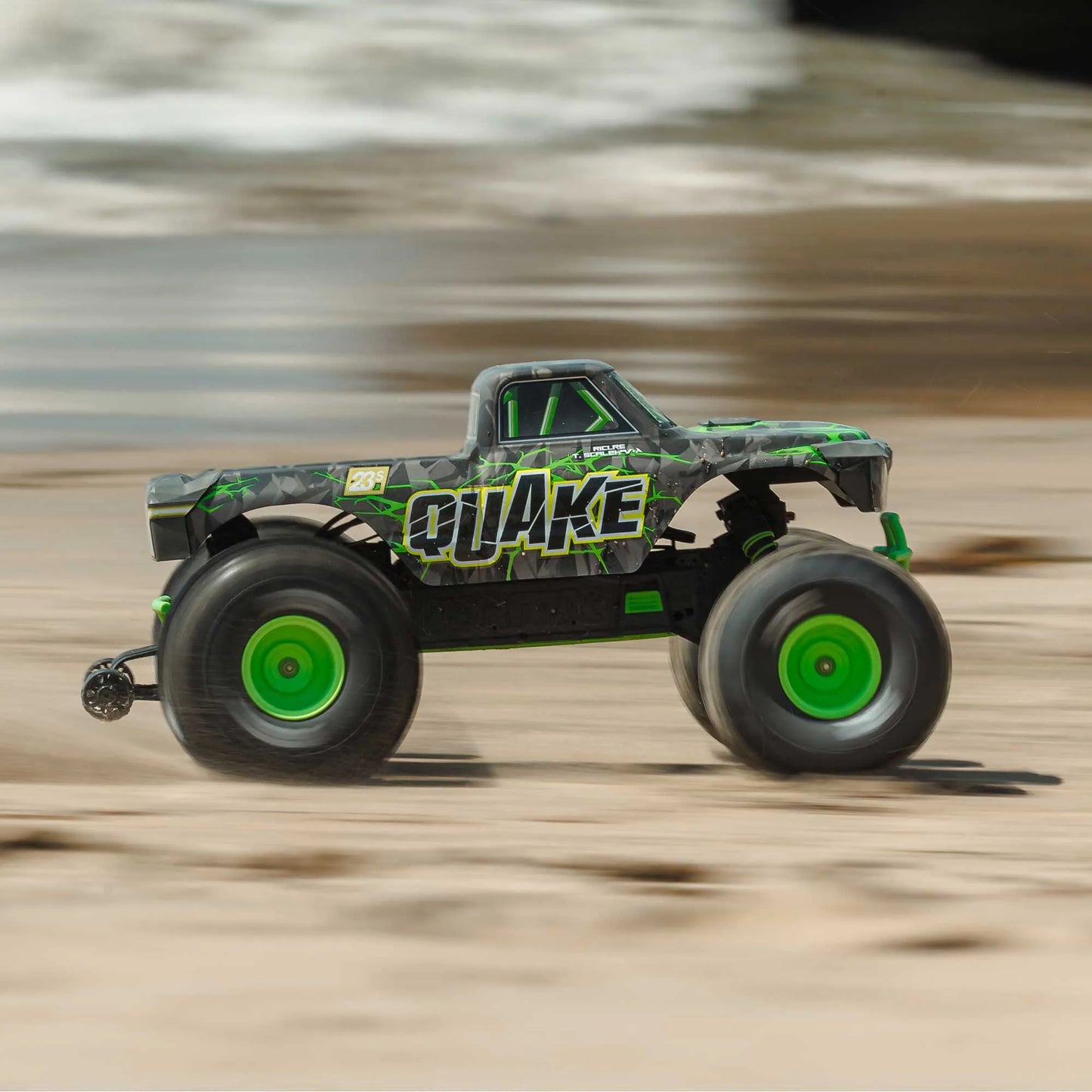 Arrma Quake 223S BLX DSC 1/10 2WD Monster Truck, RTR, Green, ARA3537T2