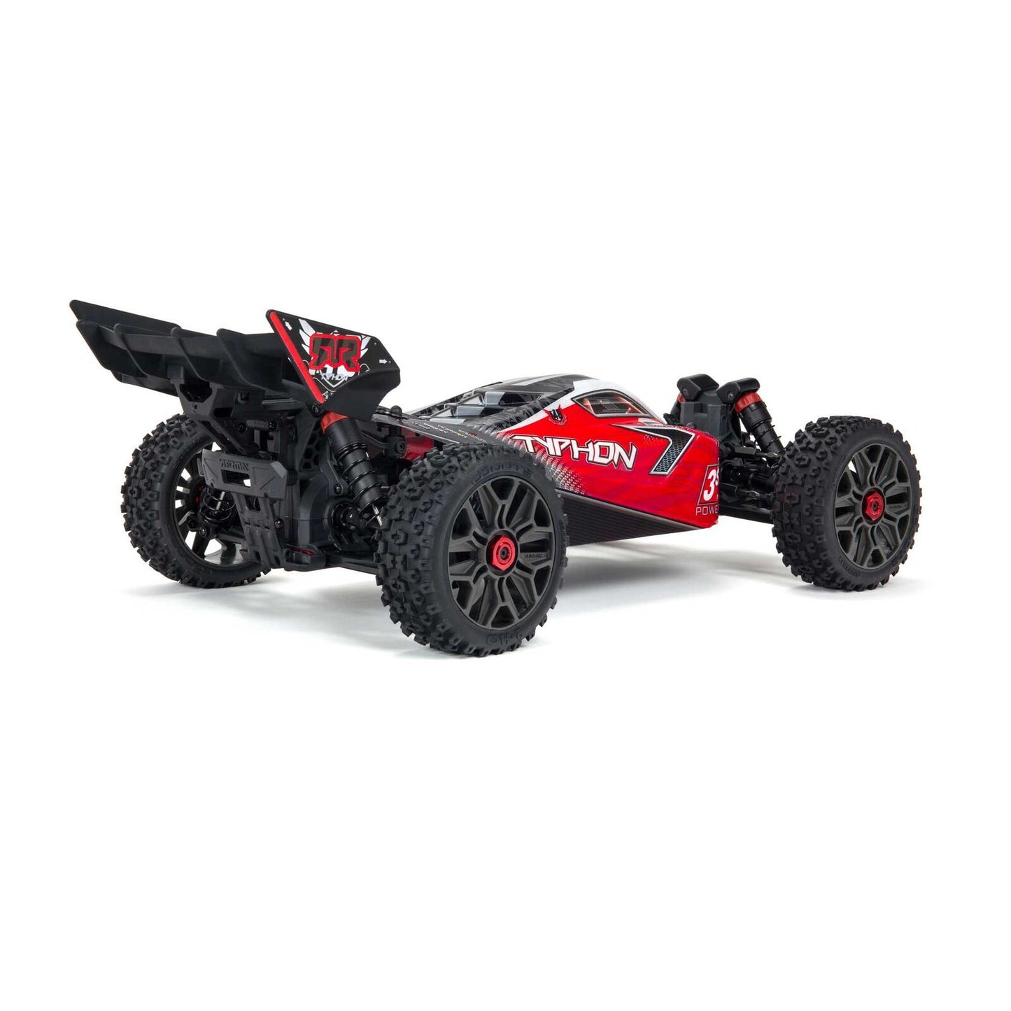 ARRMA 1/8 TYPHON 4X4 3S BLX BRUSHLESS RC BUGGY RTR, RED ARA4306V3B