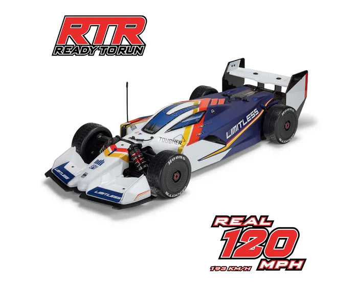 Arrma Limitless 120 8S BLX 4X4 Speed Machine, RTR with AVC, White/Blue, ARA7816T2