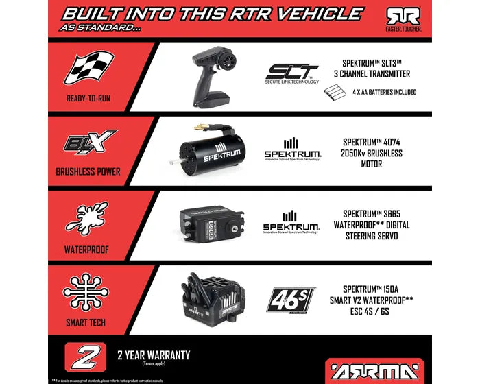 Arrma Kraton 6S BLX 4X4 1/8 Speed Monster Truck, RTR, Green/Black, ARA8608V6T3
