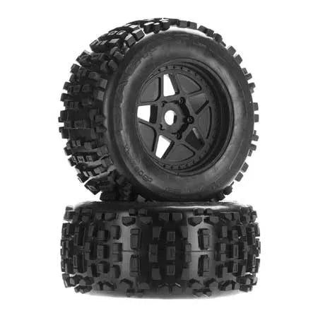 Arrma Boots Backflip MT 6S Tire Wheel Set, AR510092