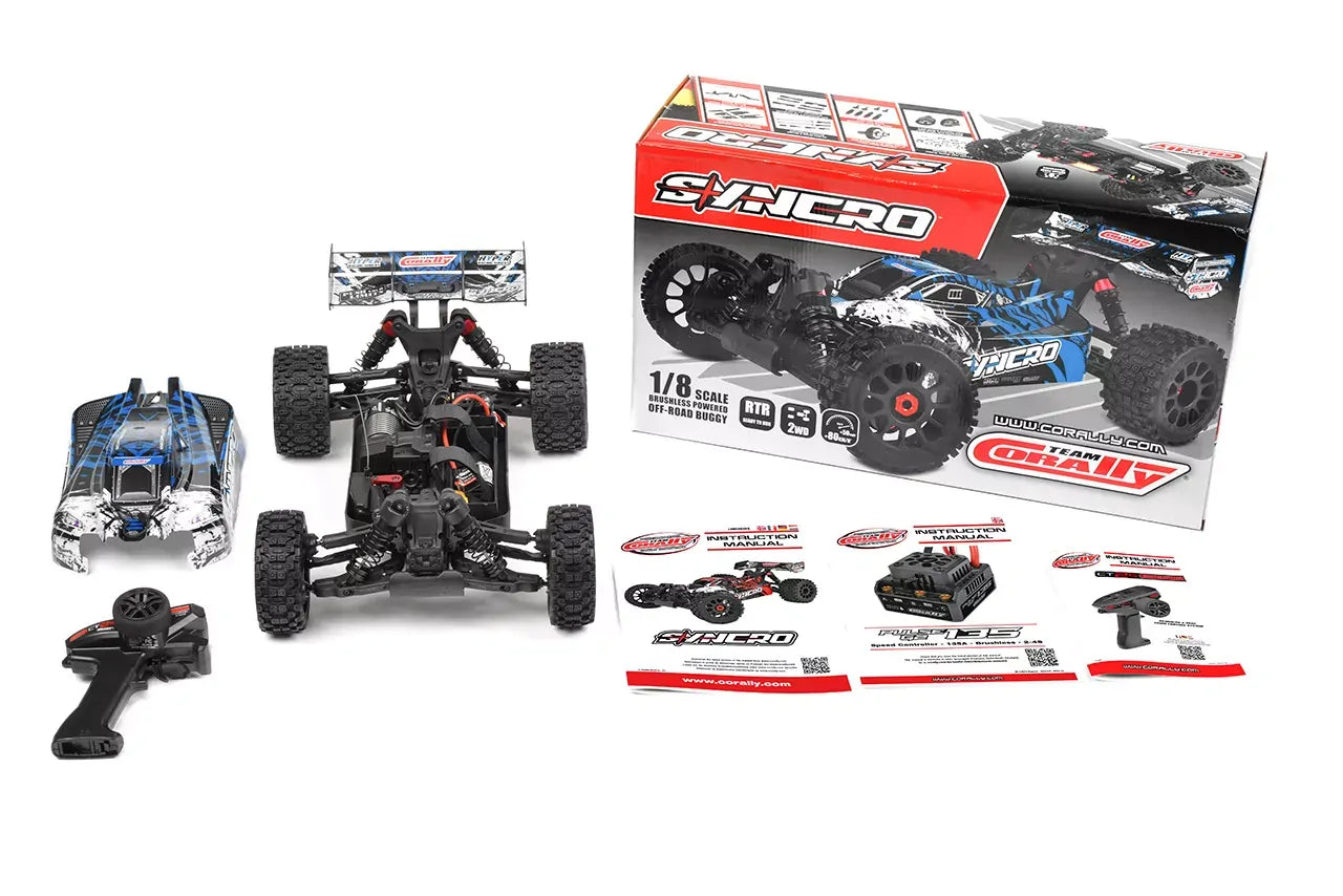 Team Corally - SYNCRO - 2WD - RTR - Blue - Brushless Power 3-4 (Requires battery & charger)