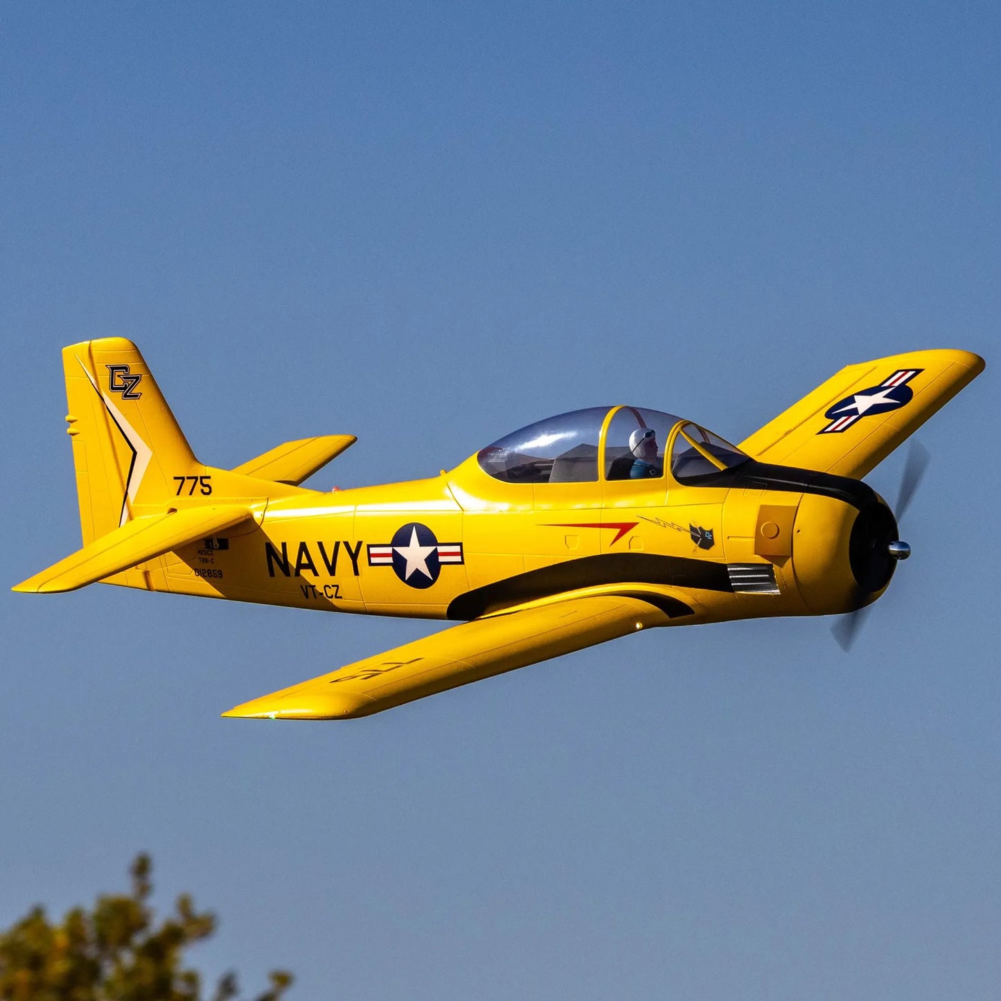 E-Flite Carbon Z T-28 Trojan 2.0m with SAFE and AS3X, BNF Basic, EFL013550