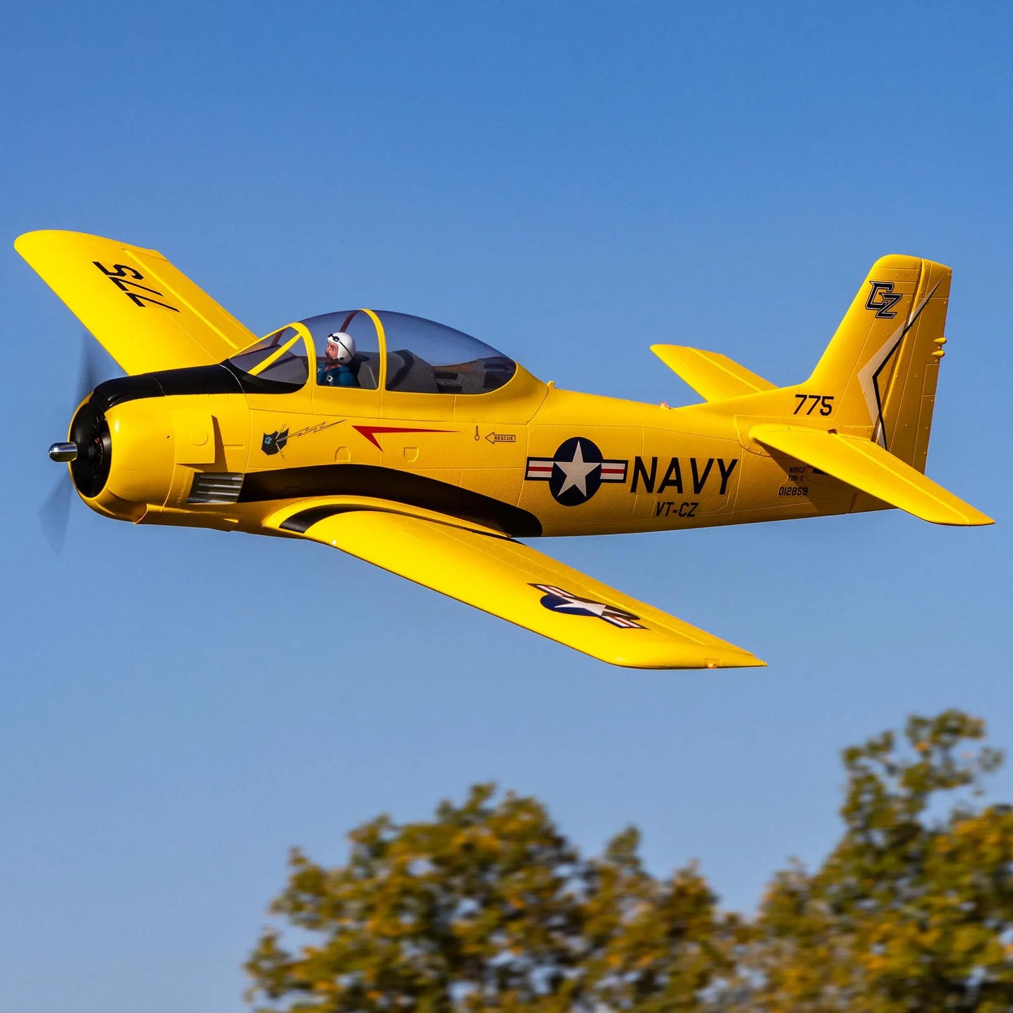 E-Flite Carbon Z T-28 Trojan 2.0m with SAFE and AS3X, BNF Basic, EFL013550