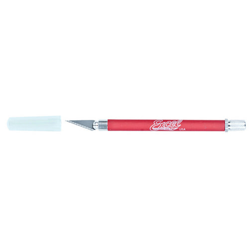 EXCEL 16024 EXCEL K18 SOFT GRIP KNIFE NON ROLL WITH SAFETY CAP (RED) EXL16024