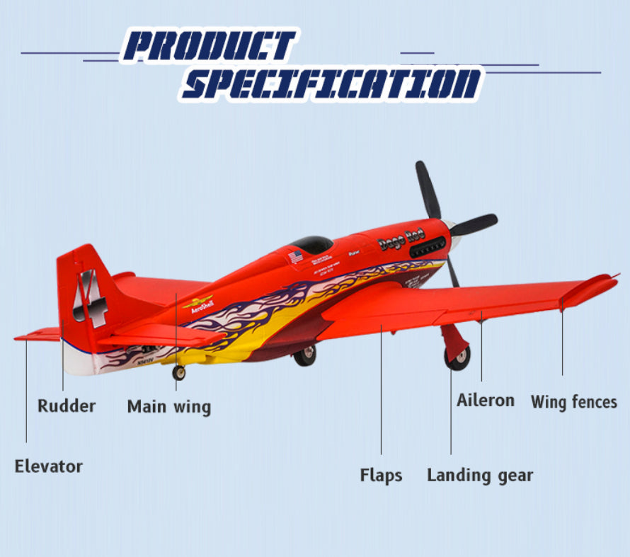 1100MM P-51 Dago Red FMS134P-REFV2