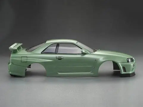 KILLERBODY NISSAN SKYLINE R34 195MM FINISHED BODY-GREEN KB48646