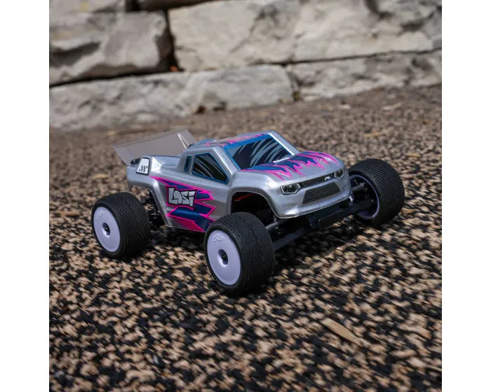 Losi Micro-T 1/28 2WD RC Stadium Truck, RTR, Silver, LOS-1392T2
