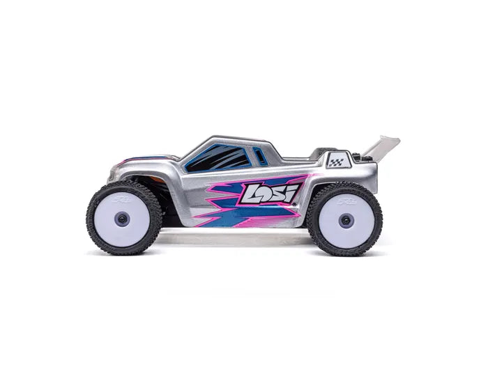 Losi Micro-T 1/28 2WD RC Stadium Truck, RTR, Silver, LOS-1392T2