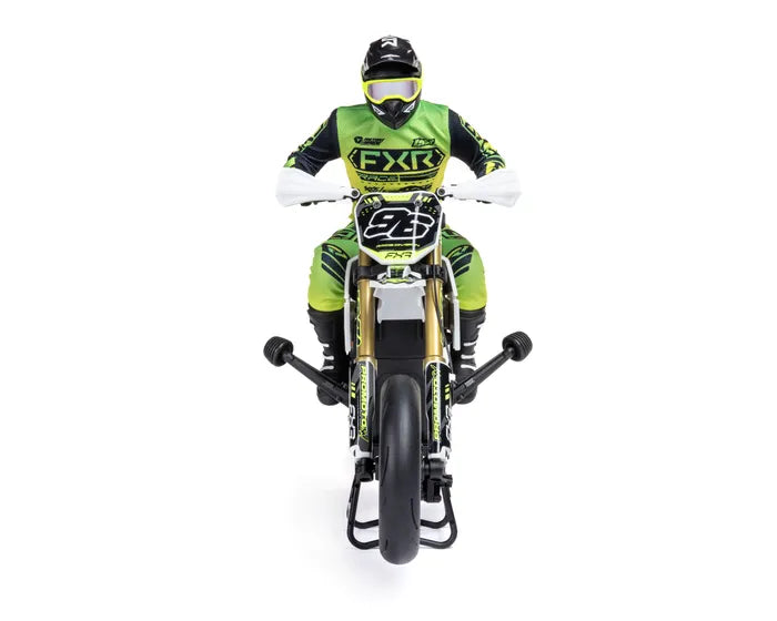Losi Promoto-SM 1/4 Supermoto Motorcycle, FXR White, RTR, LOS-2310