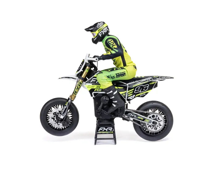 Losi Promoto-SM 1/4 Supermoto Motorcycle, FXR White, RTR, LOS-2310