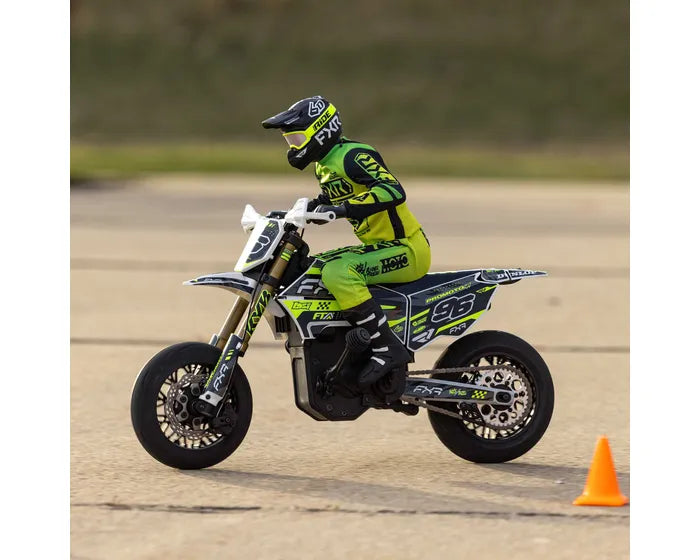 Losi Promoto-SM 1/4 Supermoto Motorcycle, FXR White, RTR, LOS-2310