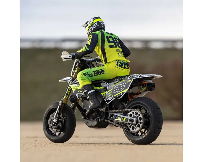 Losi Promoto-SM 1/4 Supermoto Motorcycle, FXR White, RTR, LOS-2310