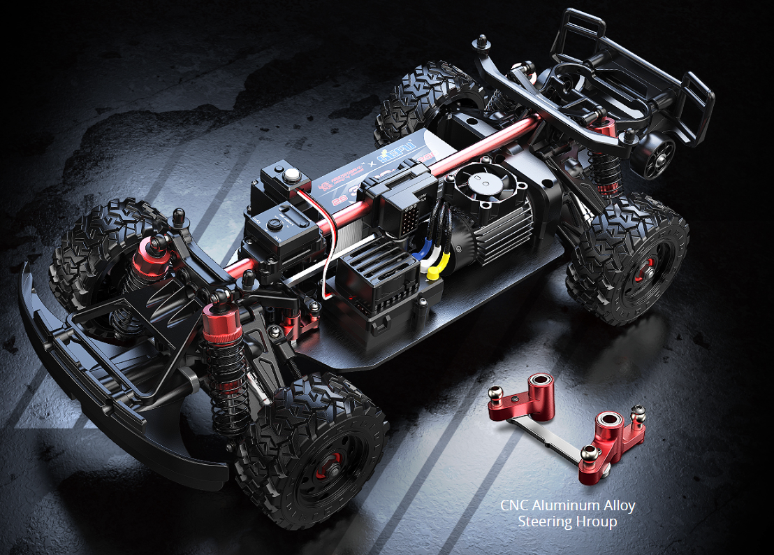 MJX 1/14 Hyper Go 4WD High-Speed Off-Road Brushless RC Short Course Includes USB Charger & battery