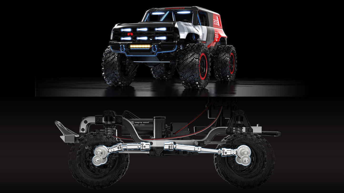 MJX 1/12 Hyper Go Ford Bronco B/LESS Crawler Includes USB Charger & battery