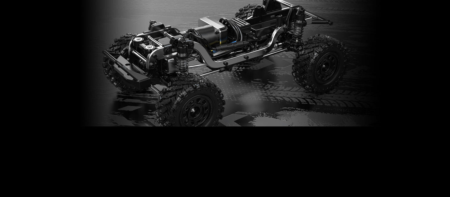 MJX 1/12 Hyper Go 4WD Off-road Brushless RC Crawler + Lights & Bluetooth esc tuning via app Includes USB Charger & battery