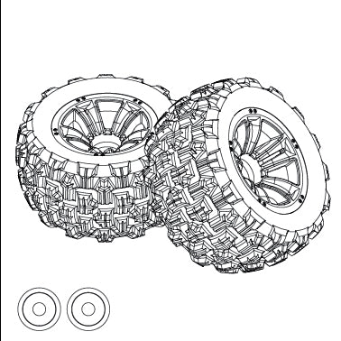 MJX Truggy tyres MJX-16300B