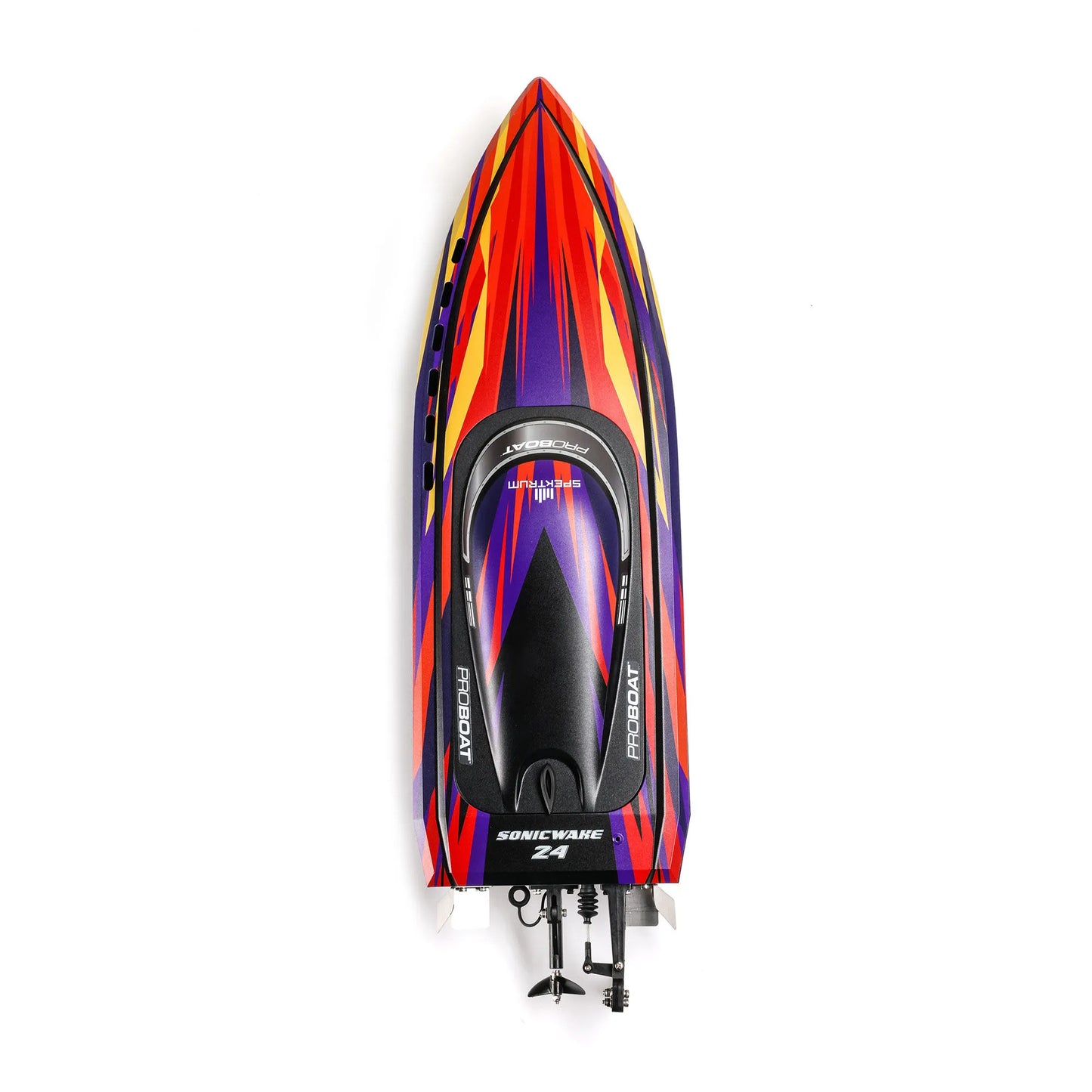 Pro Boat Sonicwake 24inch Self-Righting Brushless Deep-V Boat, RTR, Red, PRB-1992T1