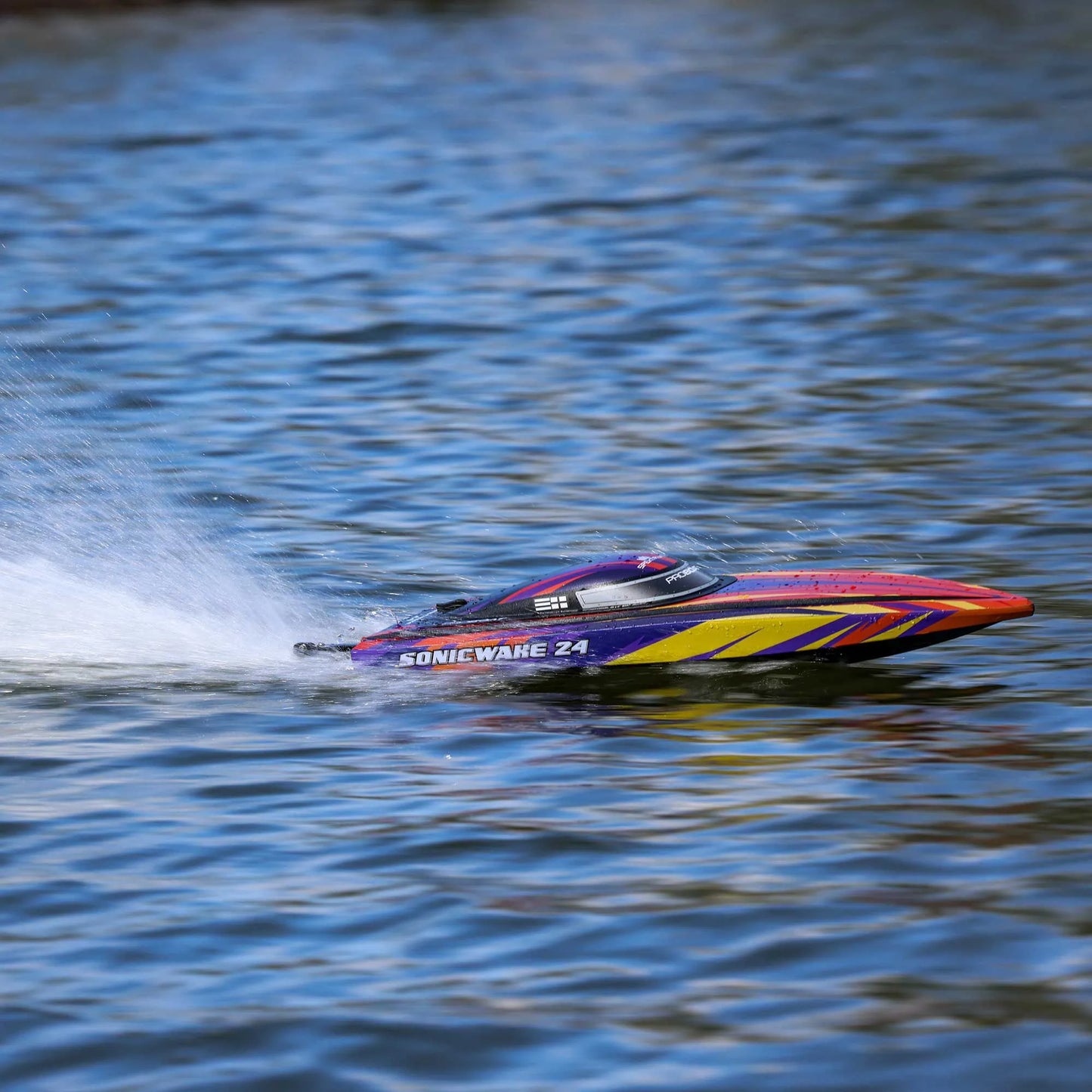 Pro Boat Sonicwake 24inch Self-Righting Brushless Deep-V Boat, RTR, Red, PRB-1992T1