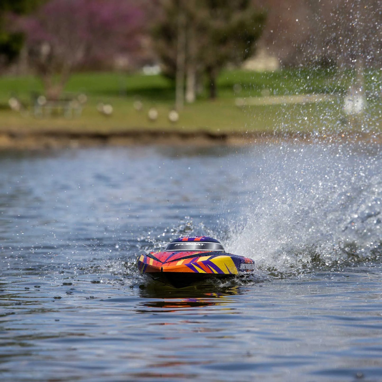 Pro Boat Sonicwake 24inch Self-Righting Brushless Deep-V Boat, RTR, Red, PRB-1992T1