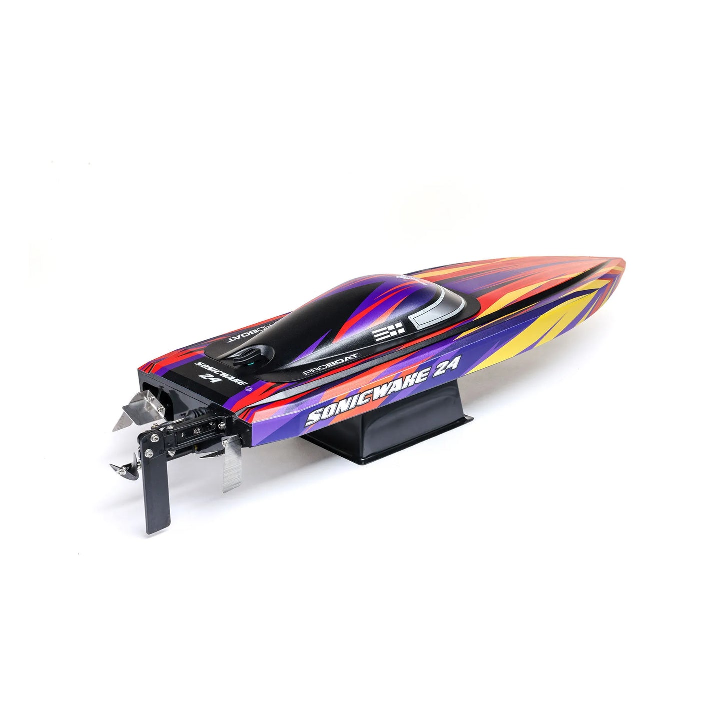 Pro Boat Sonicwake 24inch Self-Righting Brushless Deep-V Boat, RTR, Red, PRB-1992T1