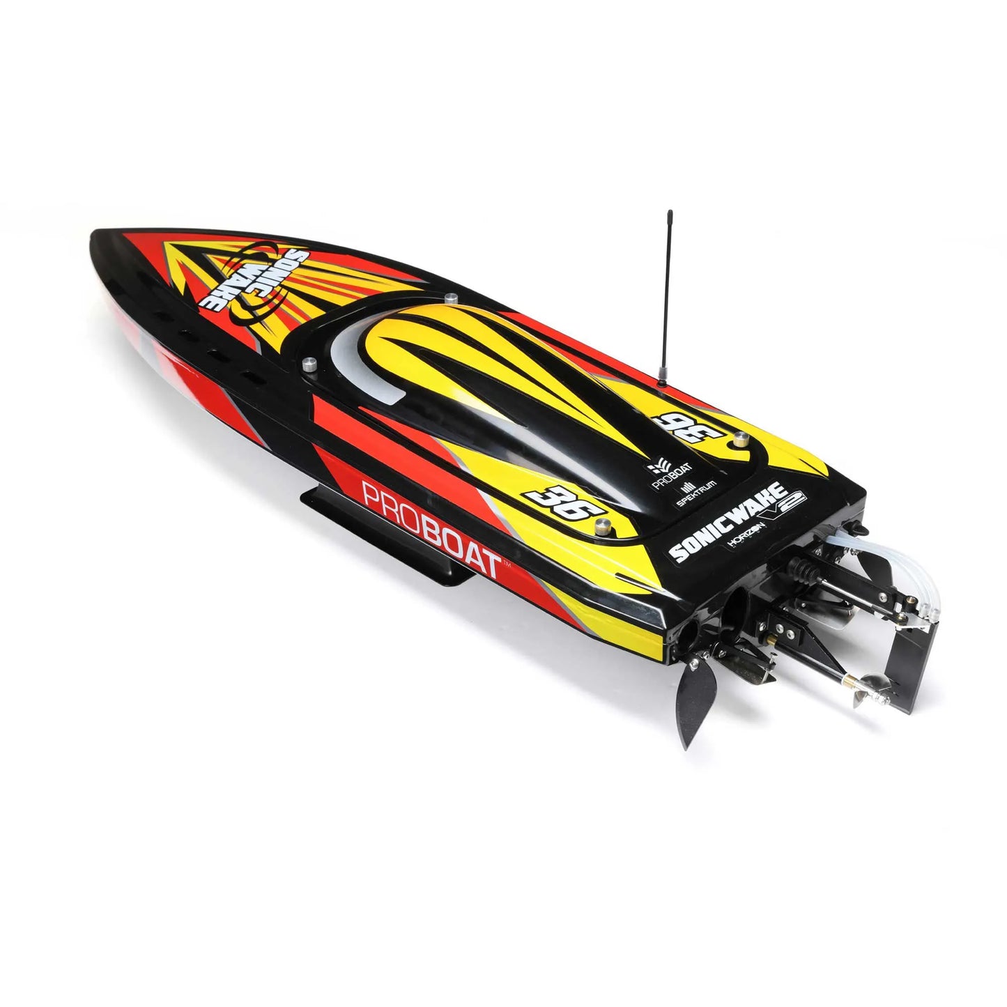 Pro Boat Sonicwake V2 36inch DeepV Boat, RTR, Black, PRB08032V2T1