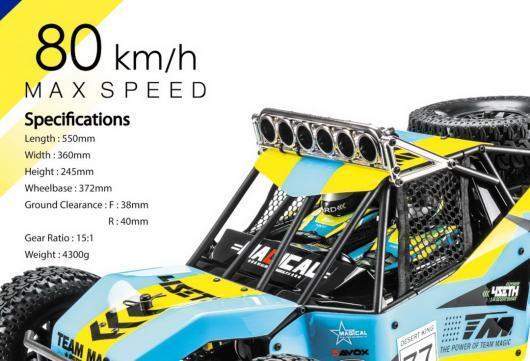 Car - 1/8 Electric - 4WD Desert Truck - RTR - 2500kv Brushless Motor - 3-4S - Waterproof - Team Magic 4SETH Green/Black