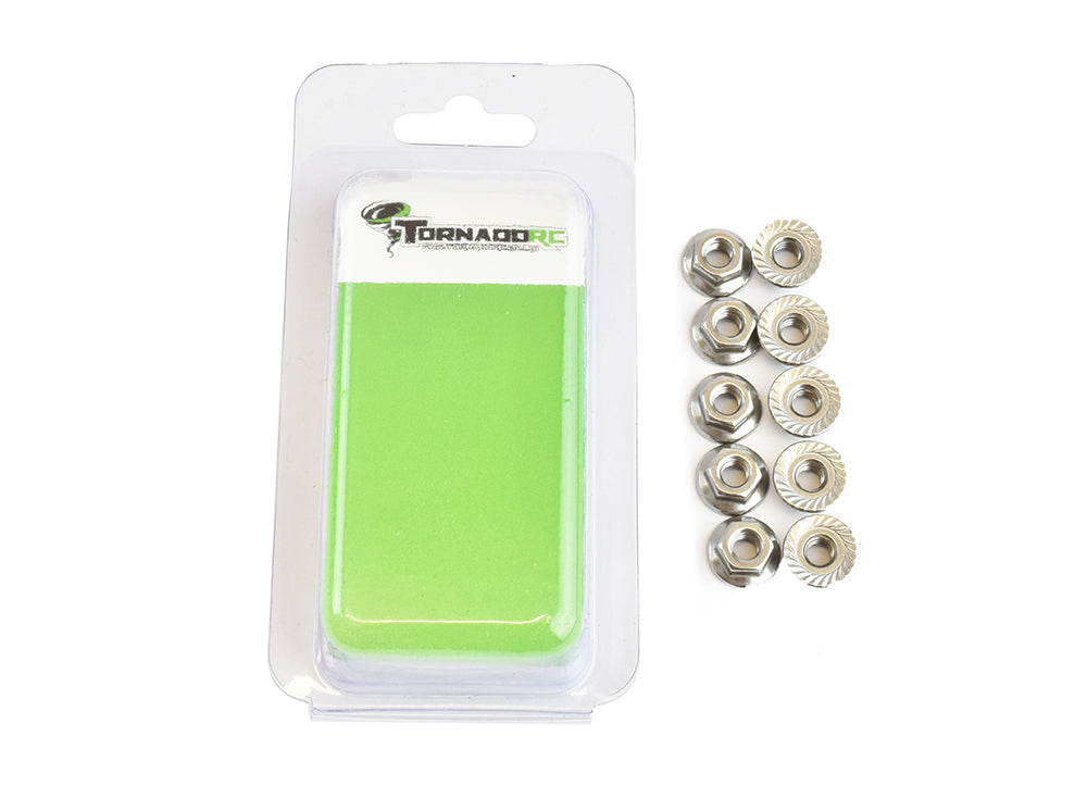 5MM FLANGED SERRATED NUT, 10 PER PACK (TRC-5MMNUT)