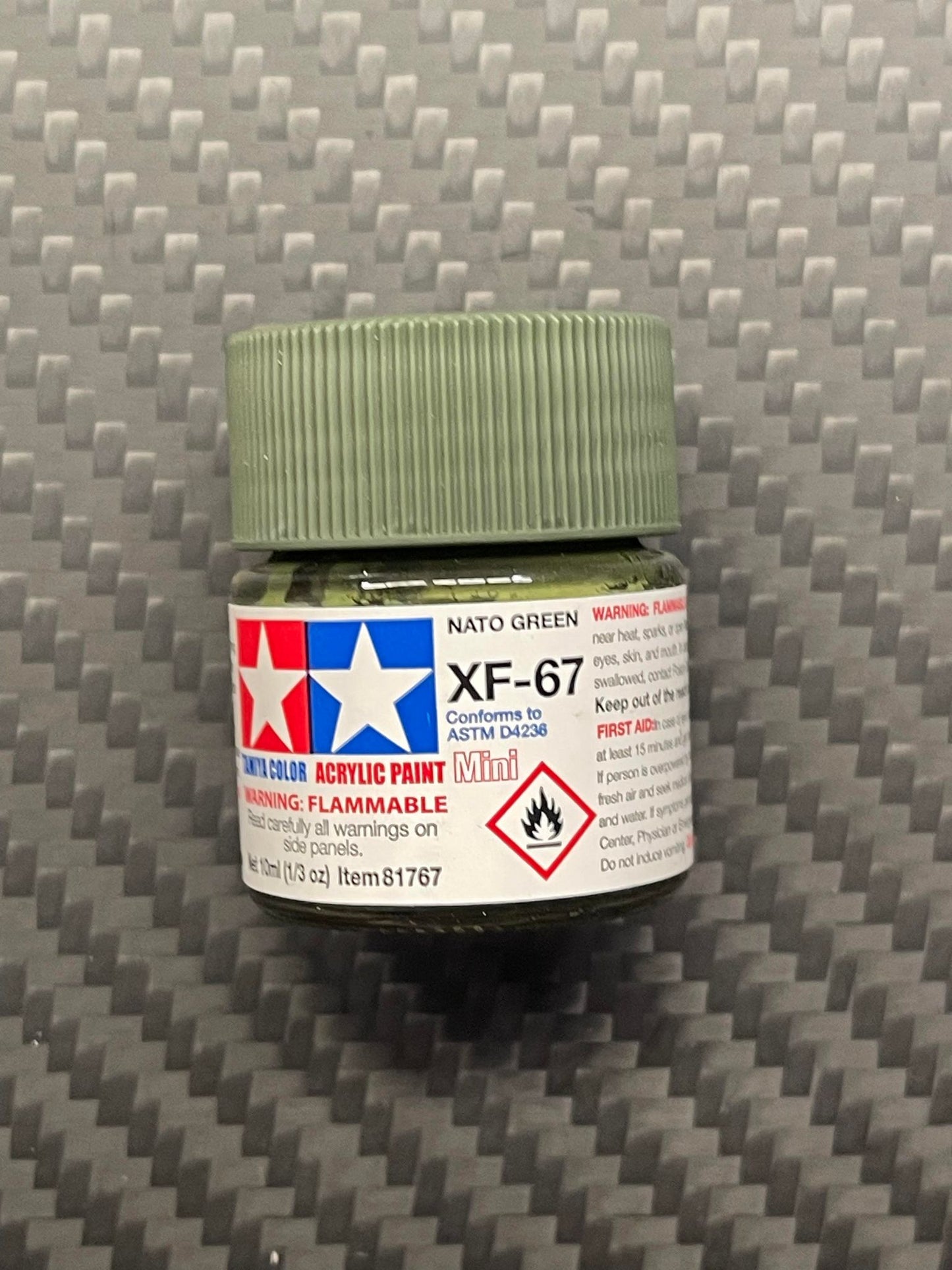 Tamiya 81767 Acrylic Paint Mini XF-67 Nato Green (10ml)