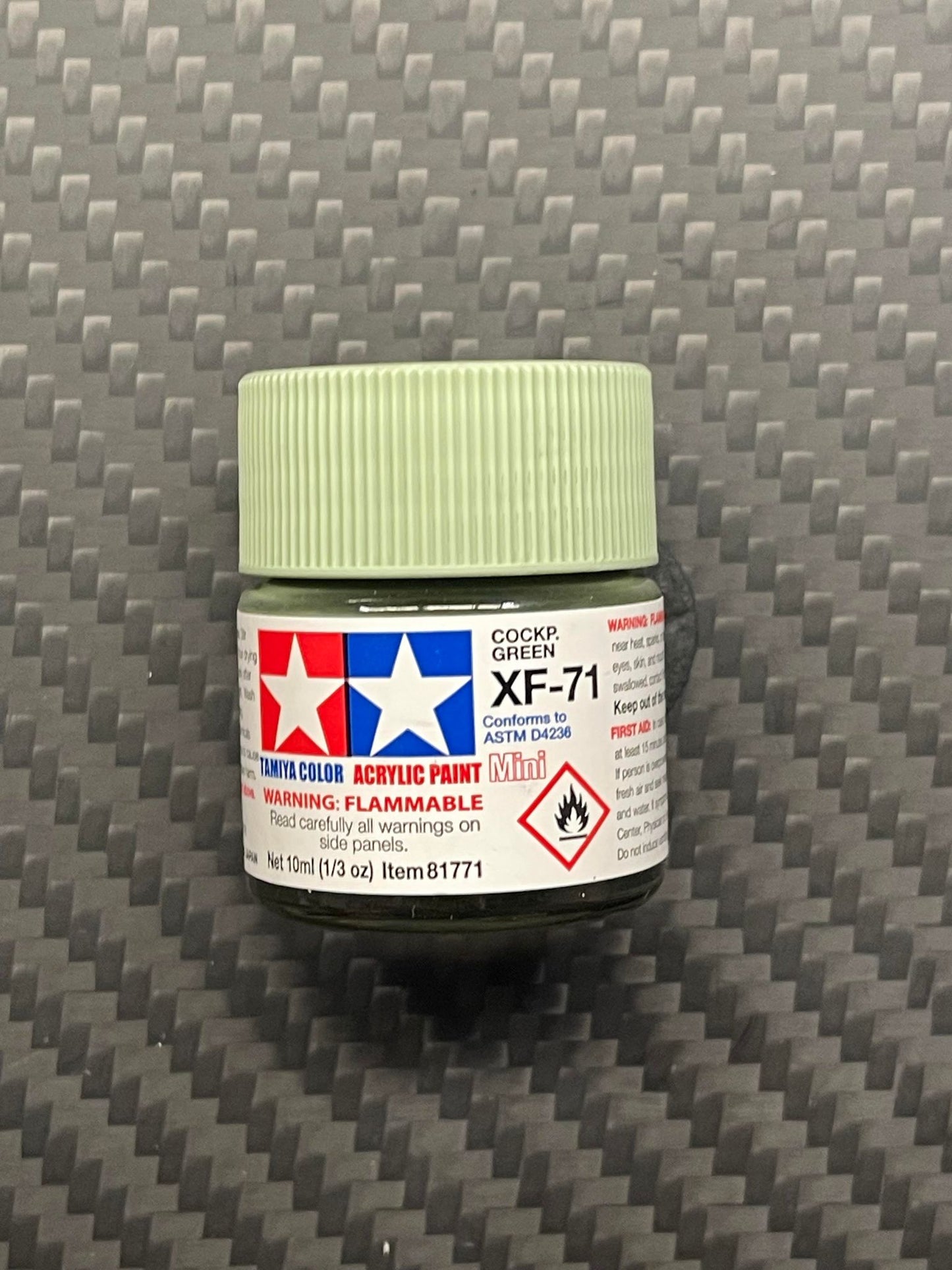 Tamiya 81771 Acrylic Paint Mini XF-71 Cockpit Green (10ml)
