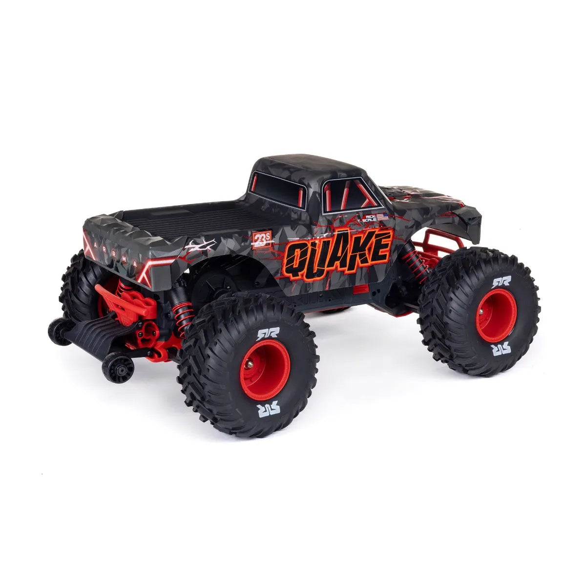 Arrma Quake 223S BLX DSC 1/10 2WD Monster Truck, RTR, Red, ARA3537T1