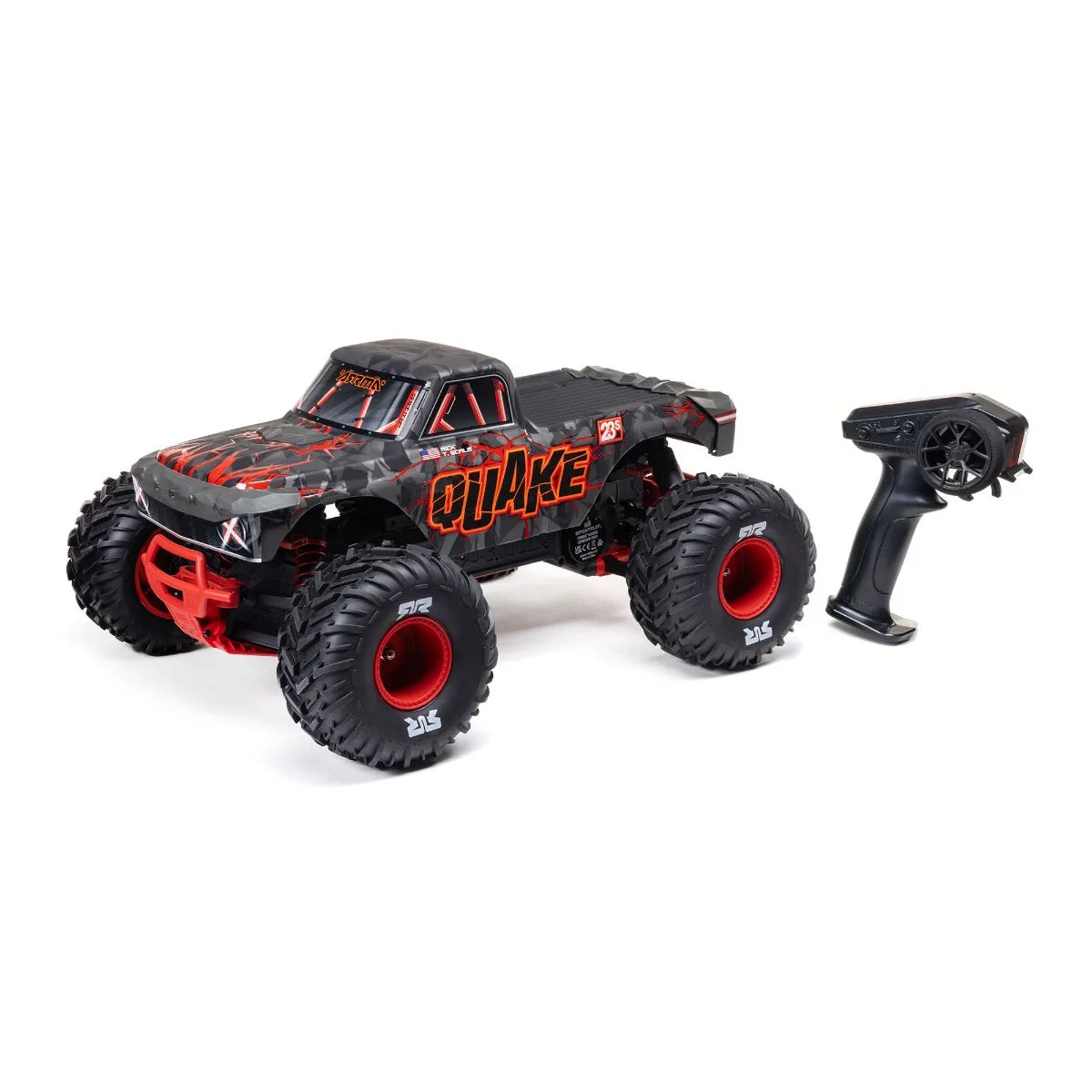 Arrma Quake 223S BLX DSC 1/10 2WD Monster Truck, RTR, Red, ARA3537T1