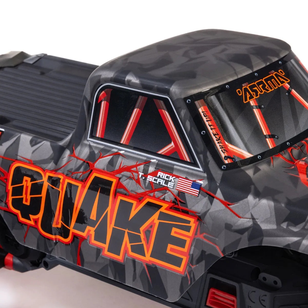 Arrma Quake 223S BLX DSC 1/10 2WD Monster Truck, RTR, Red, ARA3537T1