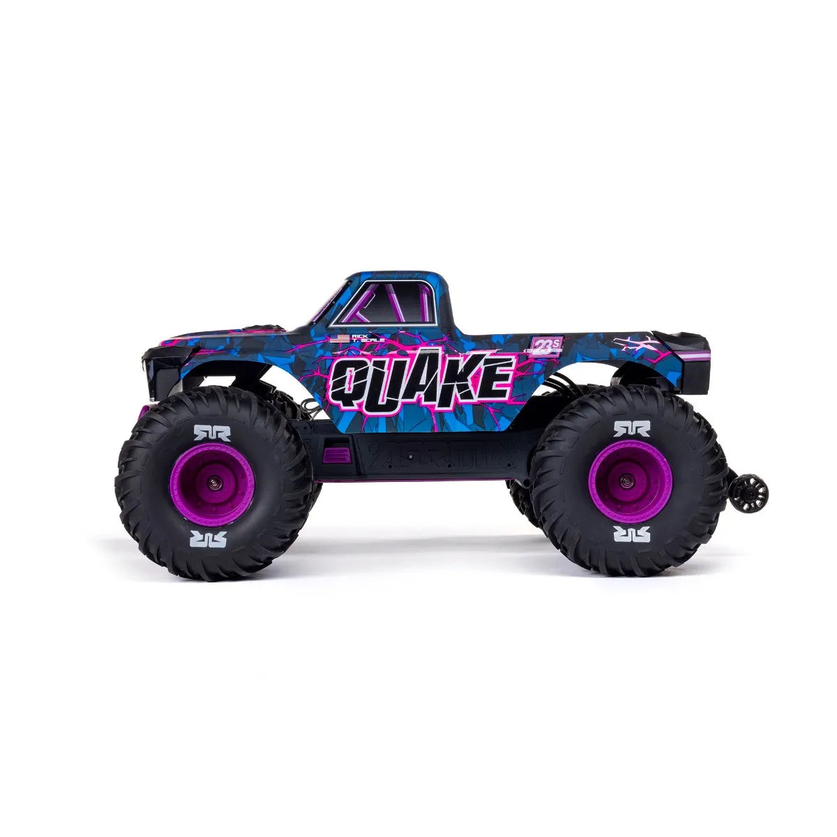 Arrma Quake 223S BLX DSC 1/10 2WD Monster Truck, RTR, Purple, ARA3537T3