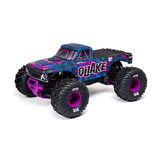 Arrma Quake 223S BLX DSC 1/10 2WD Monster Truck, RTR, Purple, ARA3537T3