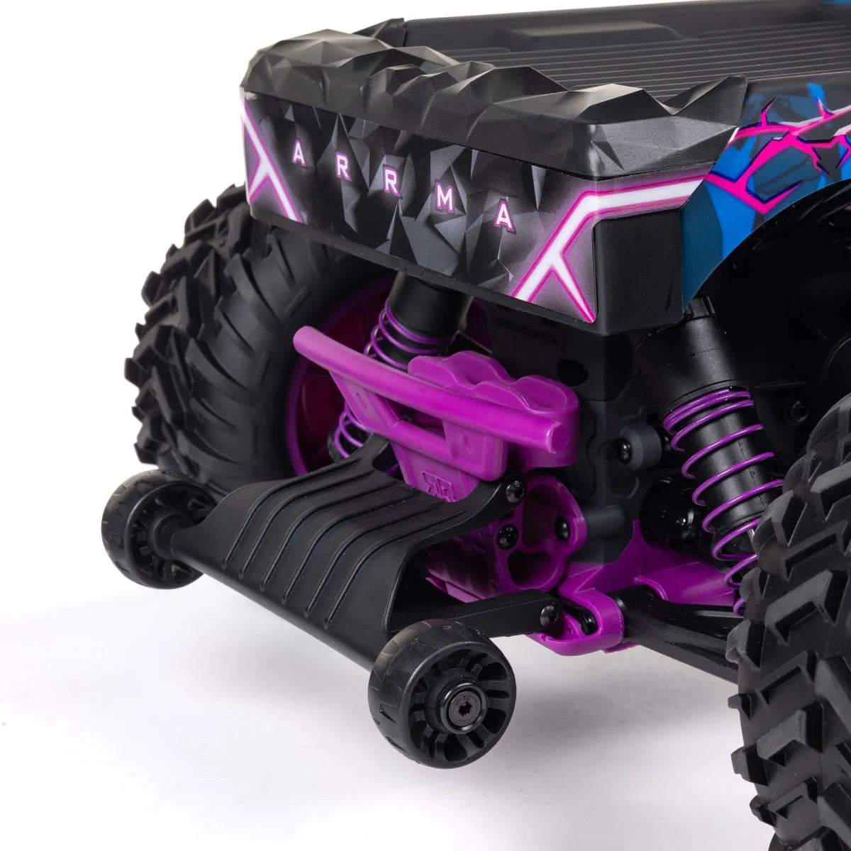 Arrma Quake 223S BLX DSC 1/10 2WD Monster Truck, RTR, Purple, ARA3537T3