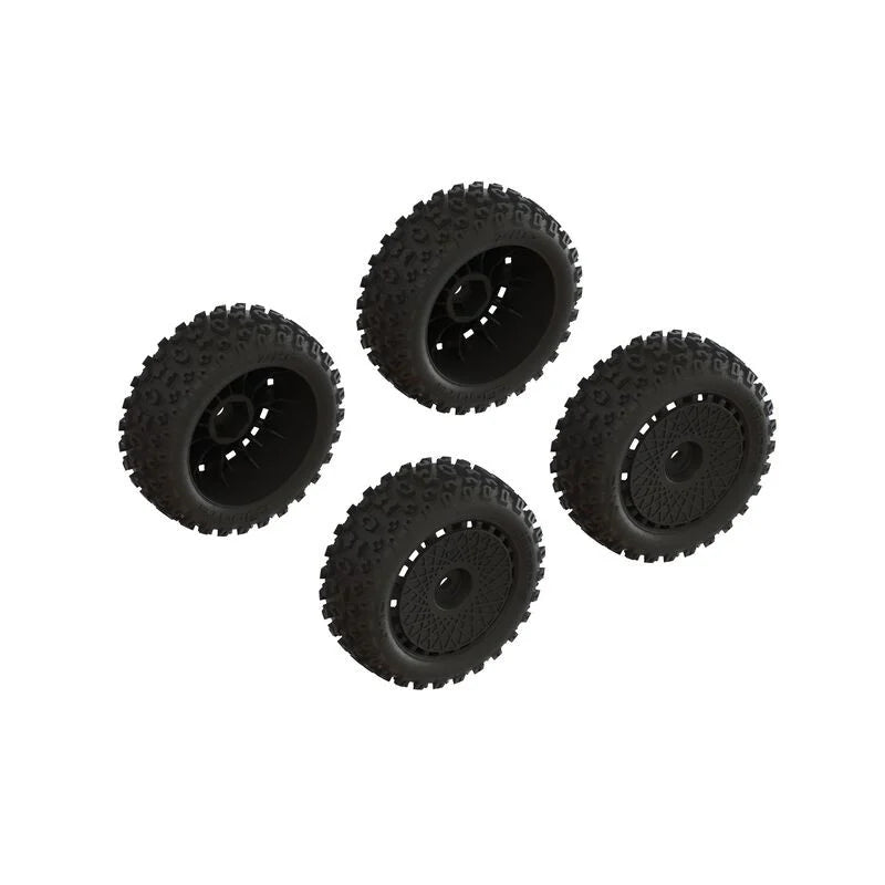 Arrma dBoots 2HO Preglued Tyre Set, Typhon Grom