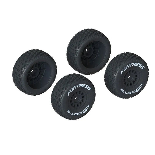 Arrma dBoots Fortness Tire Set Glued, Black, 4pcs, Grom
