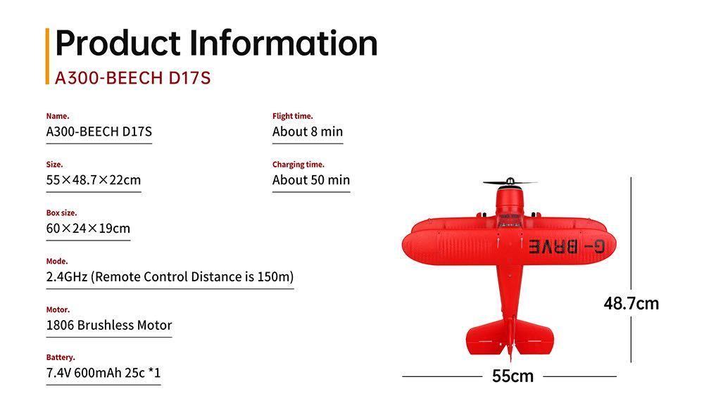 Wltoys XK-A280 WLA300 2.4GHz 3D 6G 6-Axis RC Racing Airplane Brushless Glider Airplane Outer carton mixed yellow & red
