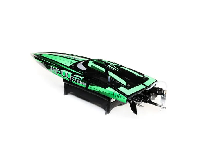 Pro Boat Impulse 32 RC Boat with Smart Technology, RTR, Black / Green, PRB08037T1