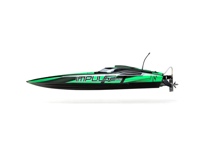 Pro Boat Impulse 32 RC Boat with Smart Technology, RTR, Black / Green, PRB08037T1