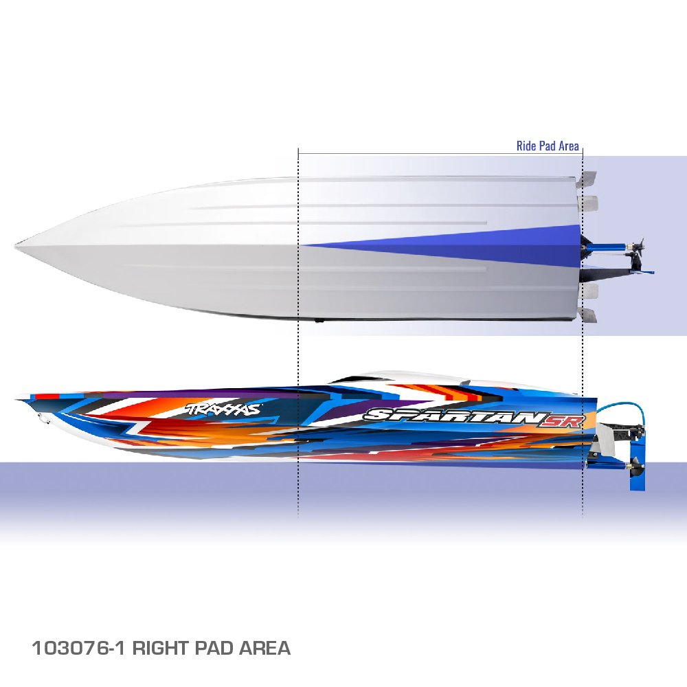 TRAXXAS SPARTAN SR 36" BRUSHLESS BOAT - ORANGE