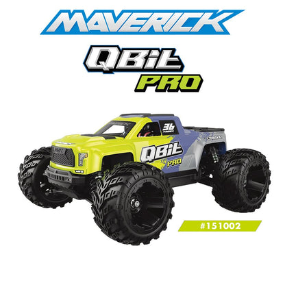 MAVERICK QBIT MT PRO 1/16 MONSTER TRUCK - FLUORO GREEN