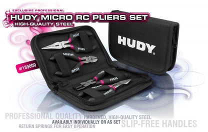 HUDY - 18900 Micro Rc Pliers Set + Carrying Bag  [HSP-189000]