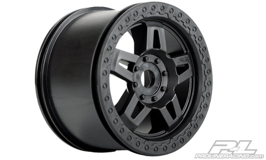 Pro-Line 2722-03 - Tech 5 3.8" (40 Series) Black Narrow (2.75" wide) Zero Offset 17mm Wheels - 2 Pcs